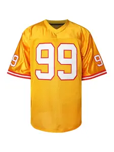 Men's Number 17 Print Short Sleeve American Football Jersey, Casual Breathable Comfortable Football Top for Daily Wear, Sports Clothing for Indoor Outdoor Wear