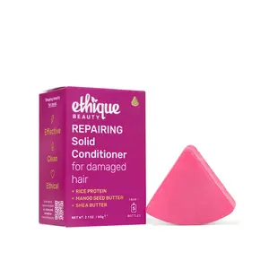 Ethique Repairing Conditioner Bar - For Damaged Hair - Mango Seed Butter, Shea Butter, Rice Protein