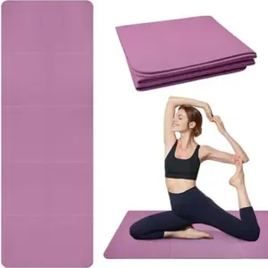 3 mm Thick Purple Ladies’ Yoga Mat, Anti-Slip Cushioned Fitness Mat for Home and Studio Workouts, Pilates and Yoga, Lightweight and Durable