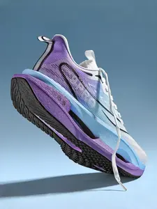 1 Pair 5 Colors Racing Carbon Plate Running Shoes 33-44 Sizes Breathable Jacquard Upper Popcorn Double Layer Carbon Plate Sole Professional Racing Daily Light Sports Refreshing Light Elastic Shock Absorption Wear-resistant Anti-slip Multi-color Trendy Spo