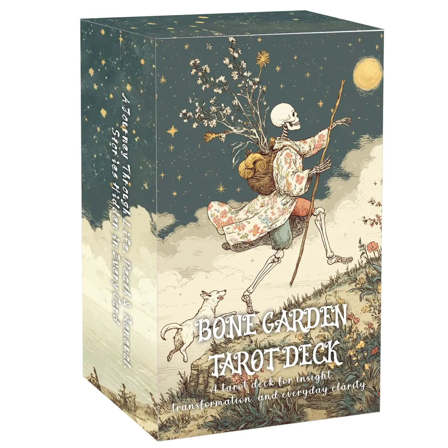 Bone Garden Tarot Deck, 78 Tarot Cards (13 x 8 cm) with Vintage Botanical Beauty, Quiet Storytelling Themes, Includes Paper Manual, Tarot Card Game Set, Vintage Style