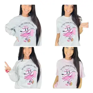Stitched Smile - "Out Here Looking Like a Snack" (Pink Ink) Short Sleeve/Crewneck Sweatshirt