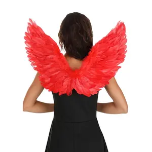 Red Devilish Angel Costume Wings
