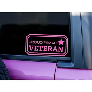 Proud Female Veteran Car Decal, Military Women, Laptop Vinyl Decal, Bumper Sticker, Women Veteran, Veteran Gift, Army Veteran, Air Force Vet