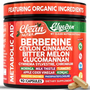 Clean Nutra Berberine, Inositol, Ceylon Cinnamon, Bitter Melon, Gynema, Milk Thistle, Turmeric & More for Wellness - Mynositol