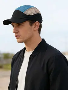 Men's Outdoor Quick-Dry Waterproof Hat, Five-Panel Cap, Breathable Sun Protection, UV Resistance, Baseball Hat for Hiking Sports