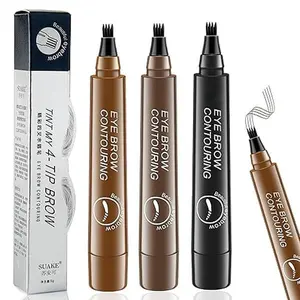 3pcs Eyebrow Contouring Pen,  Eyebrow Pen,  Magical Precise Waterproof Brow Pen, Easy To Shape, Waterproof and Smudge-Proof Creates Natural