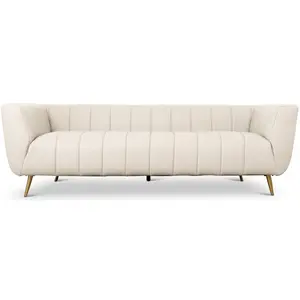 Clodine Cream Leather Sofa