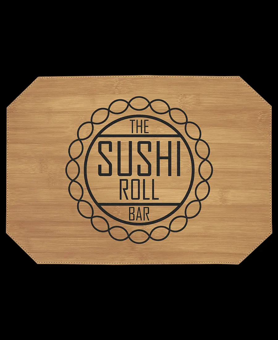 Custom Engraved Leather Placemat