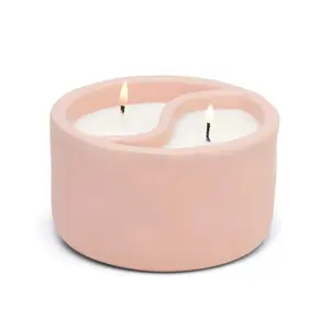 PADDYWAX - Yin & Yang 11oz Dusty Pink Matte Ceramic Candle - Cactus Flower & Watermint