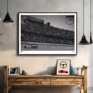 HOT!!!Dale Earnhardt Racing Poster NASCAR Talladega Speedway Race Track Wall Art Print