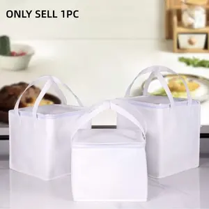 Ice Cream Cake Outdoor Insulation Bag, Thermal Cooler Pouch, Large Capacity Food Storage, Keeps Hot Cold Hours, Portable Zipper Design