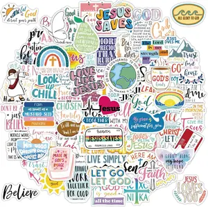 101 Pcs Inspiring Jesus Christian Stickers for Water Bottles, Laptops, Waterproof Vinyl Religious Bible Verses Faith Sticker for Kids, Teens, Girls and Boys Women