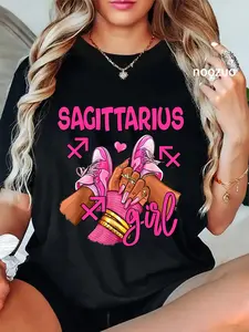 Unisex Sagittarius Girl Birthday Queen Women Sneakers Zodiac Sign T-Shirt