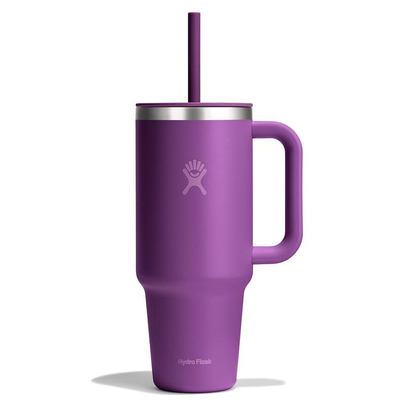 Hydro Flask 40oz BPA-Free Steel Reusable Water Bottle - Double-Wall Insulation, Vacuum Insulated, Airtight, Leakproof, Non-Toxic, Cupholder Fit, On-the-Go, with Handle, Straw, Logo Design, Ideal for Women, Cold-Retaining, Odor & Flavor Resistant Drinkware