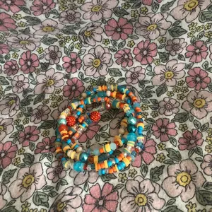 Sunset Tide Product Regular Edition Blue & Orange Beaded Bracelet Set Inspired by Beach Vibes Harmonious Color Palette