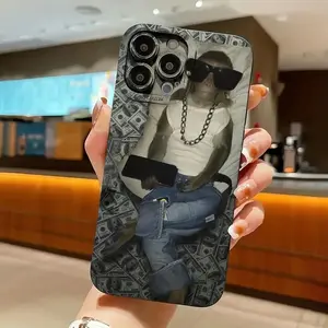 Interesting Money Hip-Hop Monkey Pattern Shockproof Wear-Resistant Phone Case, Suitable for iPhone 17 Air/16 Plus/15 Pro Max/14 Pro/13/12/11/XS Max/X Phone Case, Perfect Gift for Family, Friends, Lovers, Best Gift Choice for Girlfriend,Boyfriend MS100