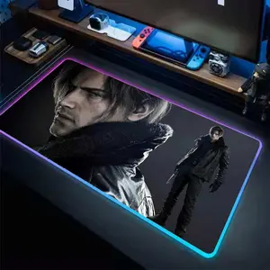 Resident Evil Requiem Mouse Pad Anime Gaming Mouse Pad LED Table Pads Backlit Rubber Desktop