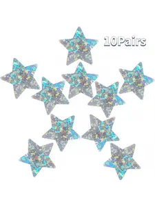 10 pairs of star-shaped sticker patches, five-pointed star disposable adhesive stickers, suitable for fashion-loving women and fitness enthusiasts, to match different style outfits
