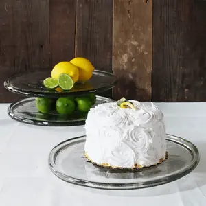 Glass Cake Plate Stand