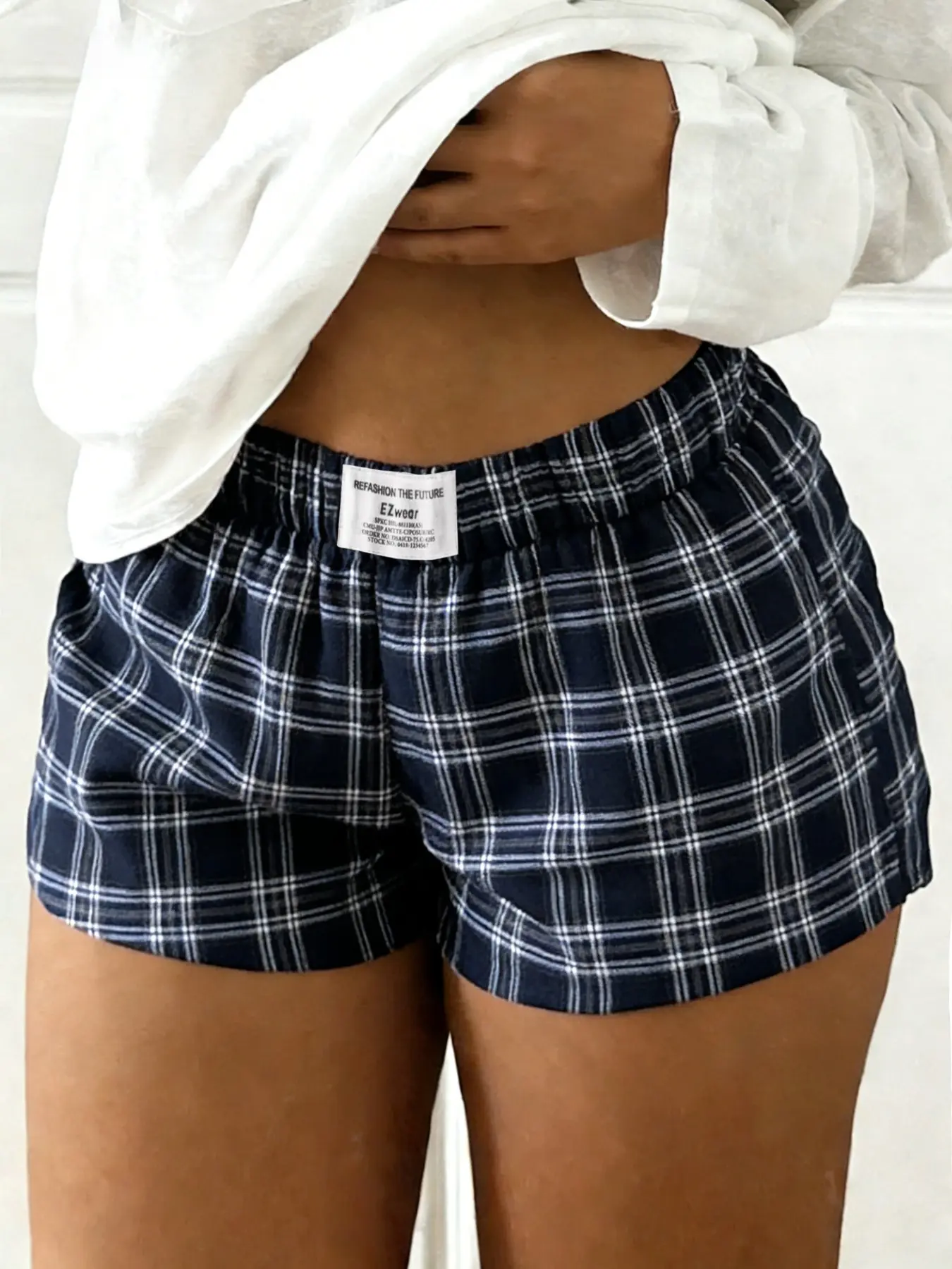 Women's Plaid Casual Shorts, Loose Fit Summer Wear, Comfortable Daily, Stylish Women's Clothing, Perfect for Everyday Use, Casual Waist Shorts, Lightweight Casual Shorts, Casual Relaxed Shorts, Checkered Shorts, Womenswear