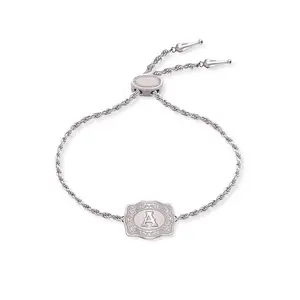 Silver Initial Ultra Mini Belt Buckle Bracelet
