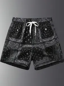 Boyfriend Style Men's Plus Size Knee-Length Shorts, American Style Brand, Casual Fit Casual Beach Shorts For Summer Outings