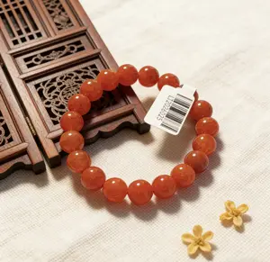 Red Dragon Scale Stone Beaded Bracelet | Natural Healing Crystal | LunarTale