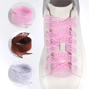 Cute Girl Style Lace-Up Shoelaces, Ballet-Inspired Trimmed Colorful, Compatible with Track Shoes Sports Shoes, Small Size Shoe Laces