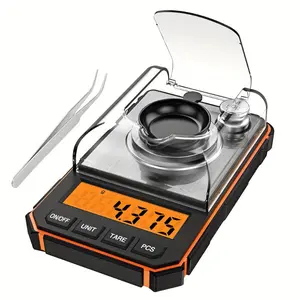 Professional 0.001g Portable Mini Digital Scale - 1.76oz Calibration Weights Included (No Battery Needed)