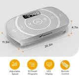 Merach Slim Vibration Plate Exercise Machine, Compact Portable with Easy Control Panel, Whole Body Low Impact Workout, High Frequency Vibration for Lymphatic Drainage, Fitness Platform for Home Gym BackToSchool