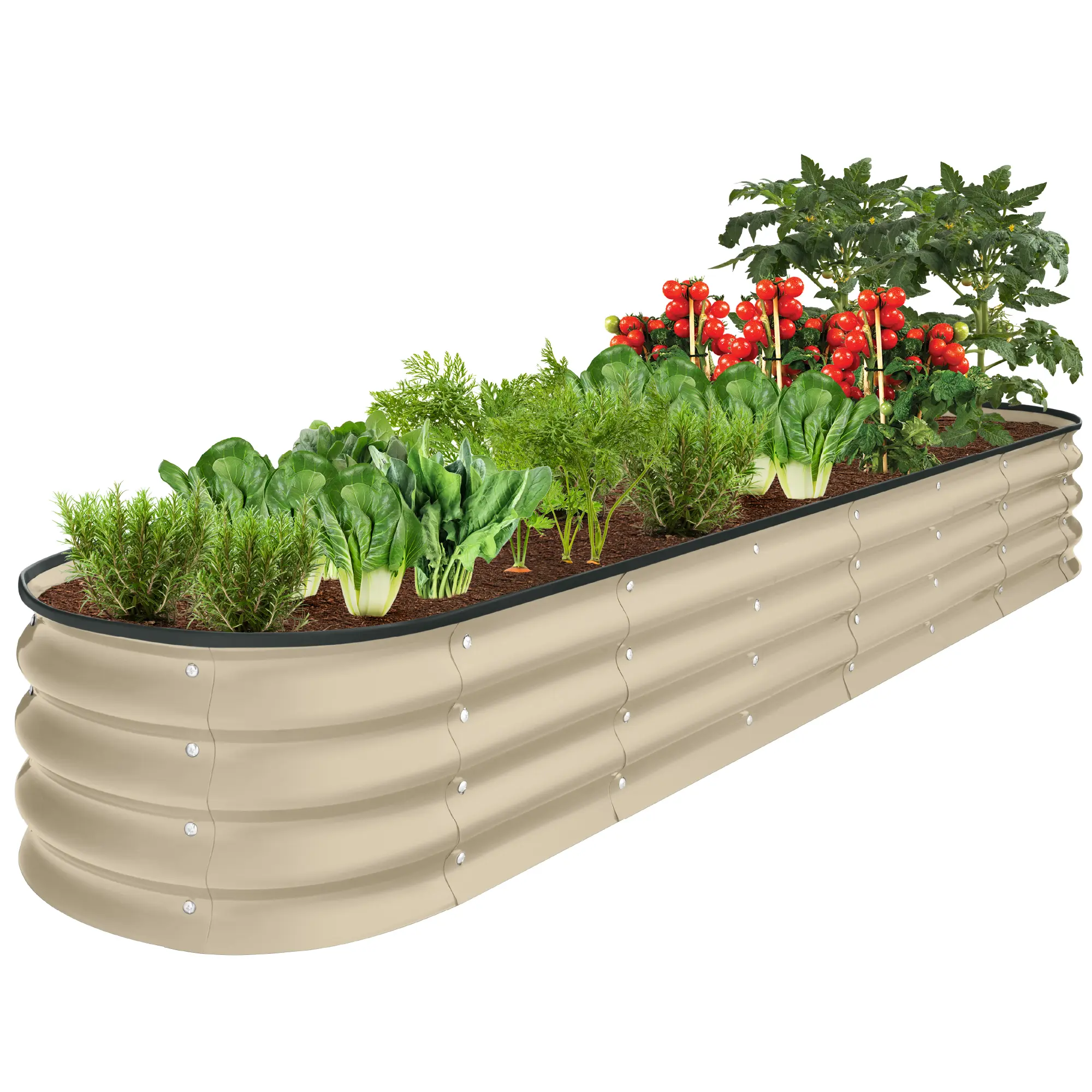 Best Choice Products 8x2x1ft Outdoor Metal Raised Oval Garden Bed, Planter Box for Vegetables, Flowers Best Choice Products 8x2x1ft Outdoor Metal Raised Oval Garden Bed, Planter Box for Vegetables, Flowers