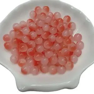 8mm 100pcs Round Glass Beads - DIY Jewelry Making Supplies for Bracelets & Keychains -Glass Beads for Small Business Supplies