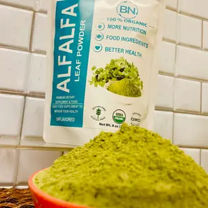Better Nutrition Alfalfa Leaf Powder - Green Superfood Supplement for Drinks, Tea, Shakes, Smoothies Recipes - Raw, Vegan, Gluten Free, Non GMO, Kosher Dietary Edible Fitness