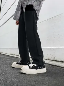 Men's Chunky Platform Canvas Shoes, Elevated Breathable Casual Sneakers, Non-Slip Durable Trendy Shoes
