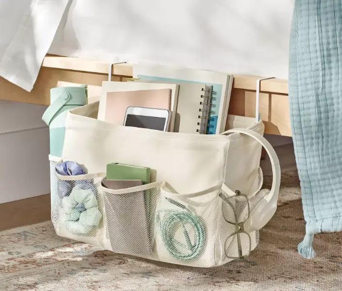 Bedside Caddy Organizer – Hanging Storage Bag for Home, Dorm and Small Spaces