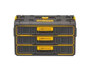 DEWALT Toughsystem 2.0 Tool Box with 3 Drawers, 12.3 in. Width icon tool box black toolbox