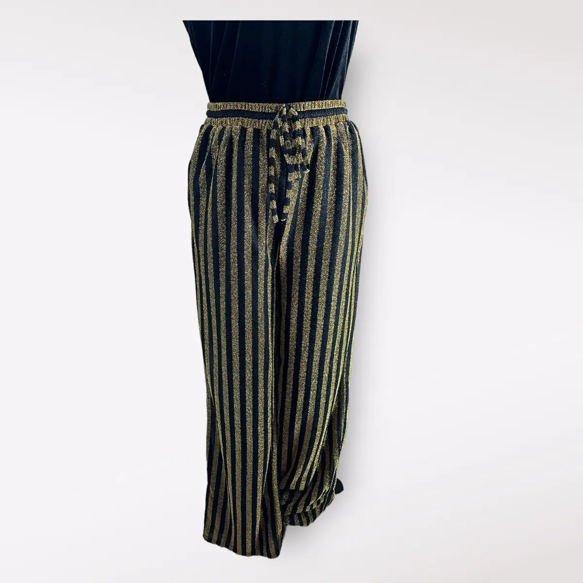 Metallic gold pants