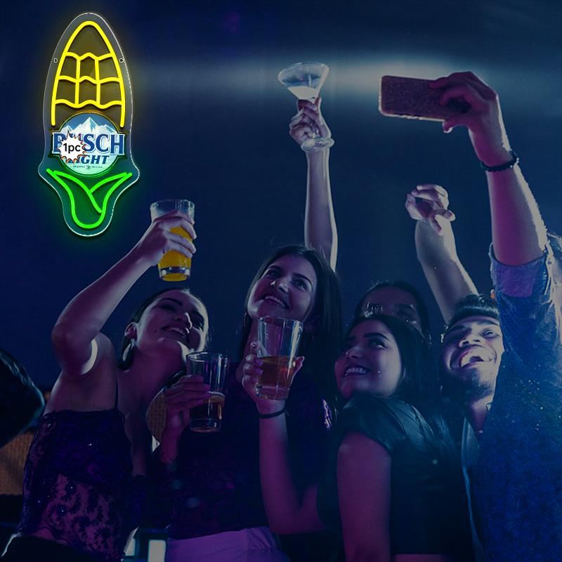 Corn Beer Neon Sign Lamp Beer Bar Pub Wall Decor Gift