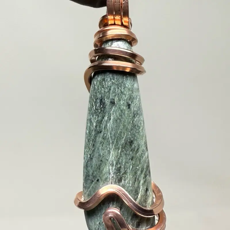 Mount Shasta Serpentine Copper PENDANT Unique Artisan Crafted Design 999 Cu
