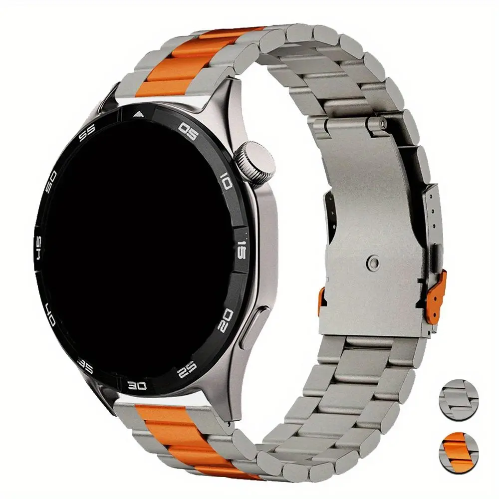 22mm Titanium Men Band, Fashionable Watch Band for Huawei Watch GT5/GT4 46mm 4/4Pro GT3Pro, Luxury Business Watch Strap for Watch Amazfit