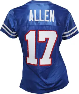 Custom Glitter Flake Josh Allen Women's Mesh Jersey
