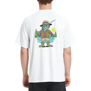Men's Short Sleeve Fishing Shirt UPF 50+ UV Sun Protection Rash Guard Swim T-Shirt - Lightweight Quick-Dry for Outdoor Summer Activities
