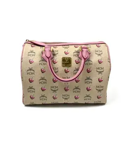 Pre-owned MCM leather Top Handle Bags Cherry Pattern Top Handle Bag