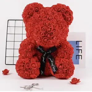 Rose Bear for Christmas Flower Bear Romantic Creative Gifts for Valentines Day Anniversary Wedding Birthday with Box