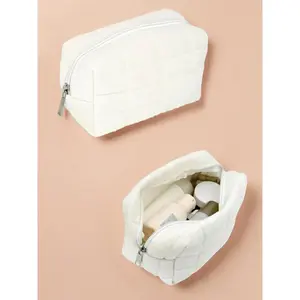 Large Capacity Makeup Bag, Portable Zipper Cosmetic Storage Bag, Fashion Makeup Organizer Pouch for Women, for Fall, Travel Essentials, Travel Cosmetic Bag