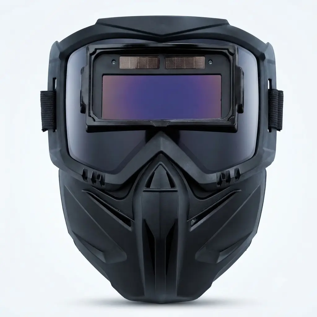 Auto Darkening Welding Helmet with True Color Lens, Solar Powered Welding Mask, Adjustable DIN 9-13 Shade for TIG MIG ARC Welding, Plasma Cutting & Grinding