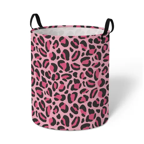 Christmas Dirty Laundry Basket, Color Block Print with Handle, Durable Foldable Storage Bag, Large Capacity, All Seasons Use