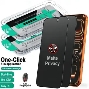 2-Pack Matte Privacy Screen Protector, Easy Alignment Kit, Compatible with iPhone 17/16 Pro Max/15 Pro/14/13 Pro/12/11/x/XS Max/XR, 9h+ Tempered Glass, Anti-Fingerprint, Face ID Compatible, Seamless Fit