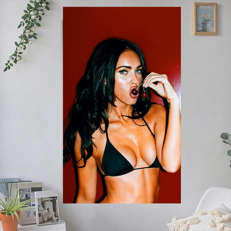 Tapestry  Megan Fox 3x5Ft Flag Tapestries Wall HangingCollege Dorm Wall Decor Room Flags Wall Art Poster Home Decor forBedroom Living Room Banne